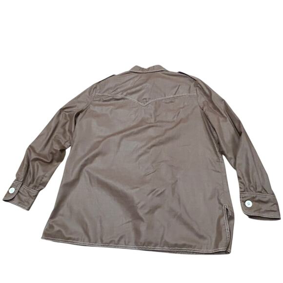 Vintage 1970s Brown Button-Up Shirt Western Mod Disco Style / Medium - - Picture 4 of 4